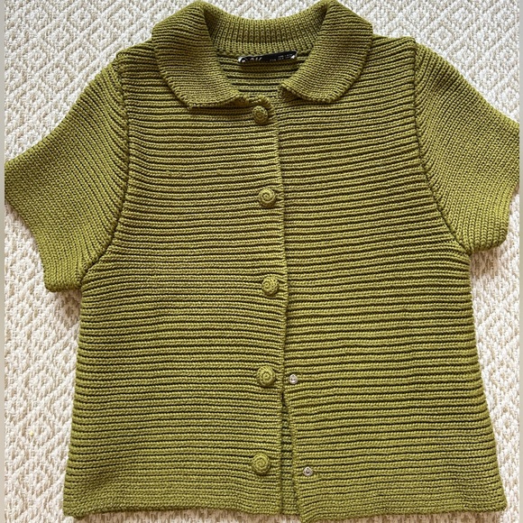Zara Khaki Ribbed Knit Sweater - Picture 2 of 4